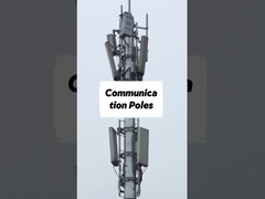 Antennas de acero galvanizadas en caliente Monopoles con poste de comunicación de plataforma