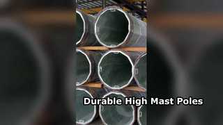 Guía de postes de acero para iluminación de estadios con postes de mástil alto