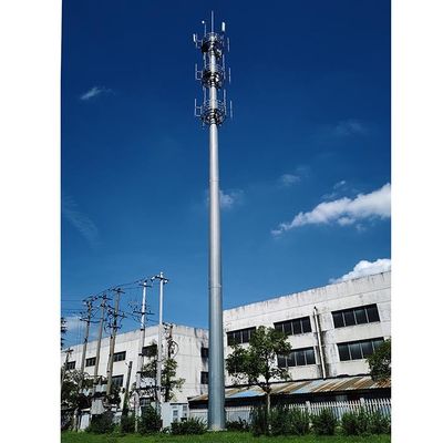 Antennas de acero recubiertas de polvo de 40 m Monopoles con plataforma