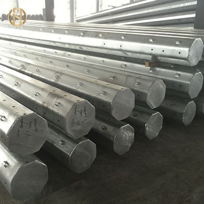 vida de servicio larga resistente poste 200daN 2KN GR50 del viento tubular los 30FT de acero de los 9M