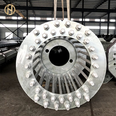 El circuito galvanizado del doble 33KV estampó a poste tubular