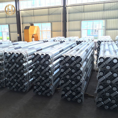 clase 3 poste eléctrico de acero galvanizado 11KV 33KV 5.3KN 6.7KN de los 10m el 11m