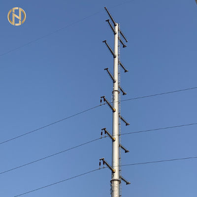 Resistencia galvanizada del terremoto de la altura de Electric Power poste los 35m buena