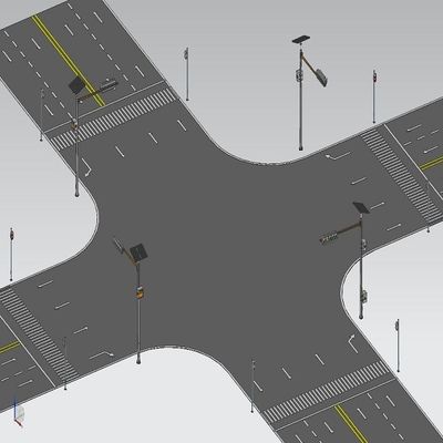 semáforo del 12M Cantilever ASTM GR65 poste para la calle
