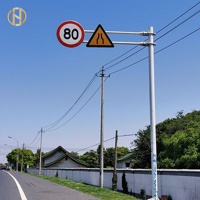 Señal de tráfico galvanizada poste de la inmersión caliente los 6-15M con la certificación del ISO 9001