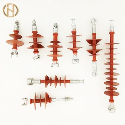 Accesorios de poste del color rojo, aislador de suspensión compuesto 10-500kV