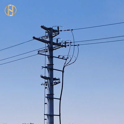 Poder modificado para requisitos particulares poste 69KV los 90FT Q460C eléctrico de acero del metal del tamaño