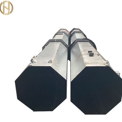 Viento de acero monopolar galvanizado de poste de poder del metal resistente