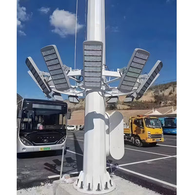 comprar Iluminación de estadio con poste de mástil alto con sistema de elevación por control remoto para fácil mantenimiento y estructura de acero galvanizado online manufacture