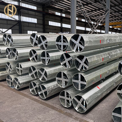 comprar 9m 10m 12m Galvanized Steel Power Transmission Pole, Electric Support Tower for Utility, Overhead Lines & Power Grid online manufacture