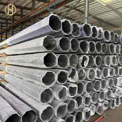 comprar Poste de acero octogonal galvanizado para transmisión de energía, para exteriores, 11M 350KGF, 13M 400KGF, 15M 450KGF online manufacture