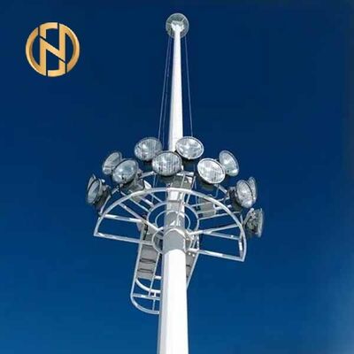 comprar Torre de Iluminación de Mástil Alto Automática de Elevación y Descenso de 25M-45M: Poste Tubular de Acero Galvanizado con Sistema de Cabrestante para Aeropuertos y Estadios online manufacture