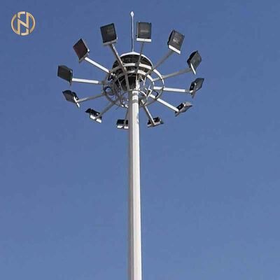 comprar FUTAO Fábrica de Fuente Galvanizado 20m 30m Alto poste de mástil con sistema de elevación motorizado Luz LED de múltiples cabezas para estadio de fútbol Exportación global online manufacture