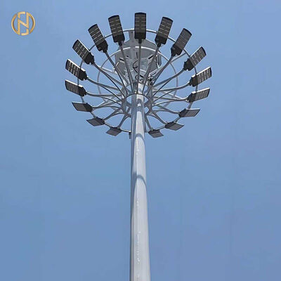 comprar Iluminación de estadios Pollo de mástil alto con varias formas y alturas de 15 a 40 metros con construcción de acero galvanizado duradero online manufacture