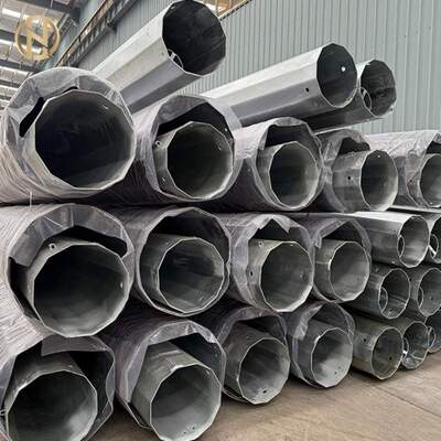 Comprar 10m-12m 11KV-33KV Polo eléctrico de acero galvanizado por inmersión en caliente   Solución confiable de distribución de energía para el sudeste asiático online manufacture