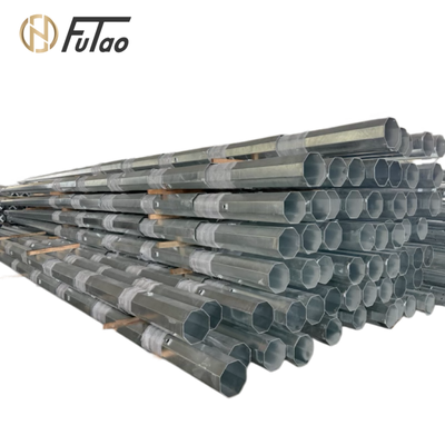 Comprar 11m 11kV-33kV Pollo eléctrico de acero galvanizado por inmersión en caliente   Q235B / Q355B Pollo octogonal de servicio público para líneas aéreas de media tensión online manufacture
