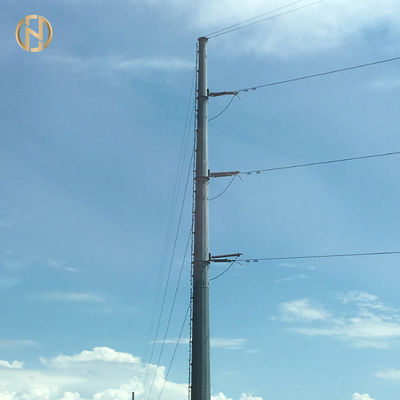 comprar compañia de electricidad poste de 138KV HDG los 35M con grado del perno 60-90 de la placa de base y de ancla M48 online manufacture