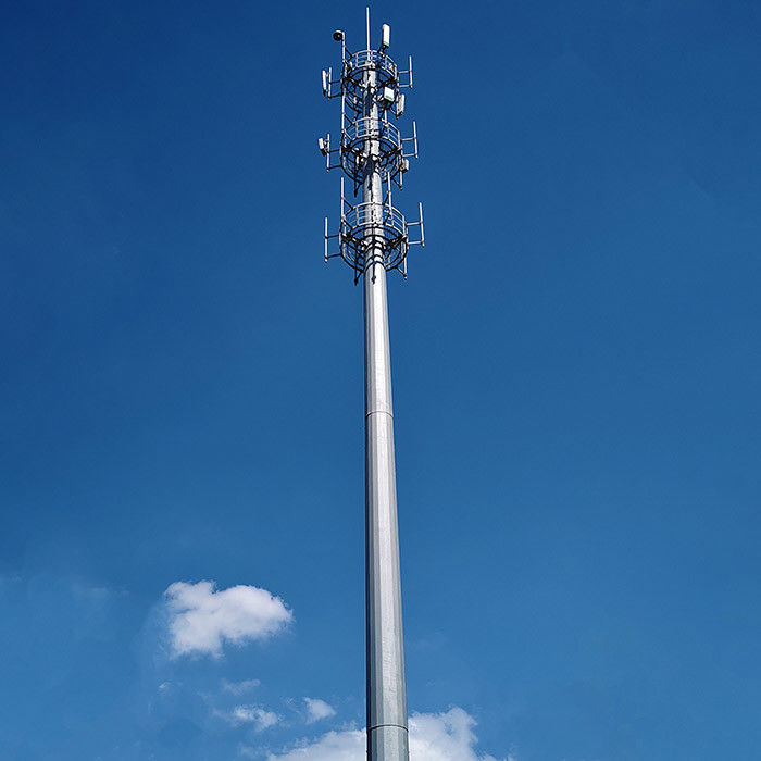15m-60m Alturas de los postes de telecomunicaciones con 25m/s de cálculo de la presión del viento