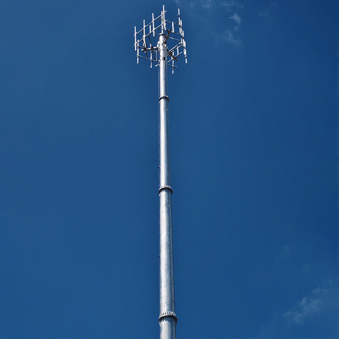 100FT 120FT Poles de telecomunicaciones Tratamiento de superficie galvanizado por sumersión en caliente y Futao Telecomunicaciones Cálculo de desviación posterior