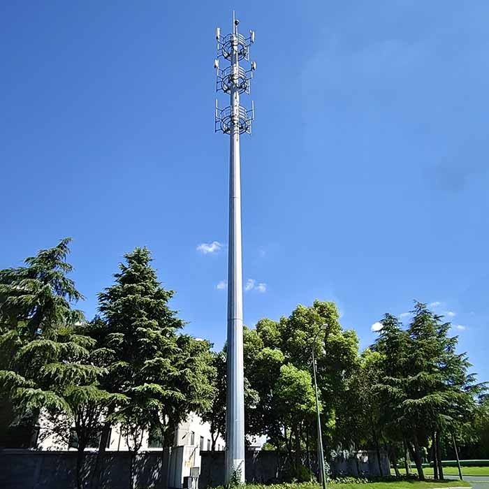 Antennas de acero de 35 m Monopoles con plataforma para poste de telecomunicaciones