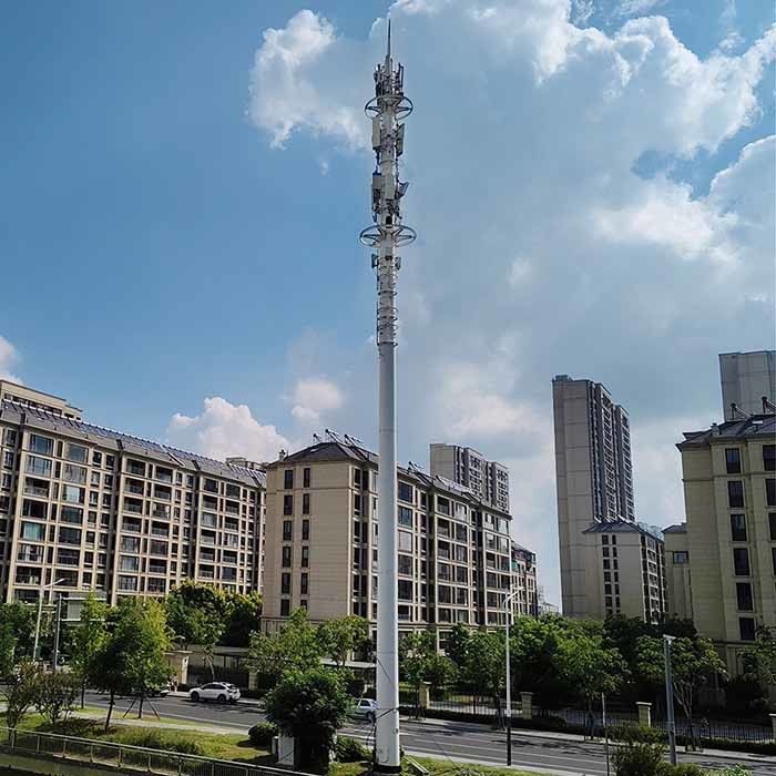 Pollo de comunicación de acero galvanizado personalizado con soportes de antenas