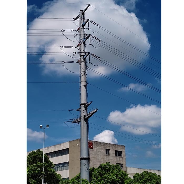 Poste de línea de transmisión eléctrica de alta tensión galvanizado en caliente, equipo eléctrico