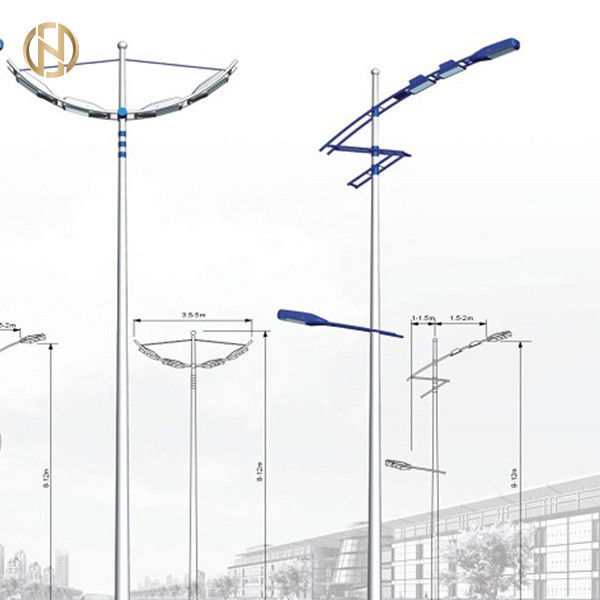 Hot Dip Galvanized Octagonal Solar Street Light Pole Diseño para cónico/poligonal/redondo u otros Forma multipiramidal