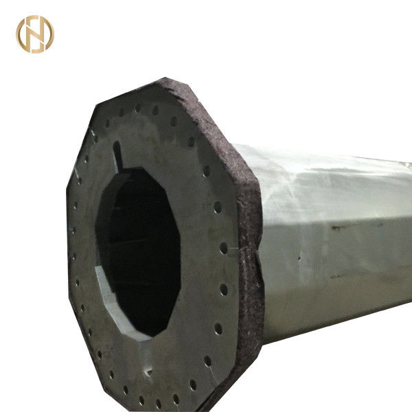 Tratamiento superficial galvanizado octagonal de la inmersión caliente de poste los 2-50M de la corriente eléctrica