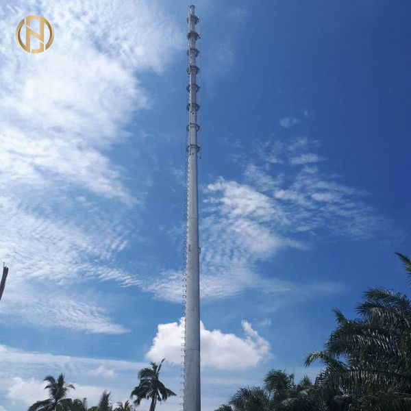 12 lados galvanizaron la soldadura el 110FT bien acabada de poste de poder de Eelectric los 35m
