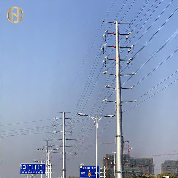 110KV 138KV HDG galvanizó el poste de Electric Power para la línea de transmisión de poder