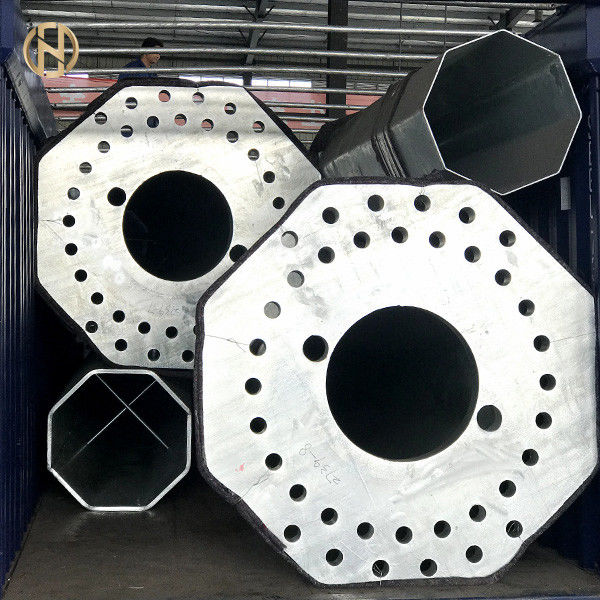 Tipo fijo ligero galvanizado de postes los 60FT los 65FT los 70FT Dodecagon de inundación de la inmersión caliente