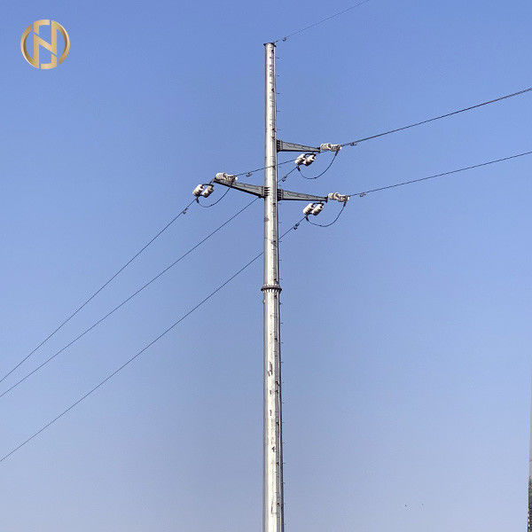 grado de poste 30-60 de la línea eléctrica del circuito del doble 138KV con el perno de la placa de base y de ancla M48