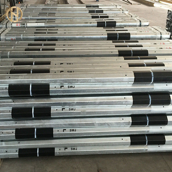 forma seccionada transversalmente octagonal de la corriente eléctrica del 13.5M de poste del color los 45FT de acero del cinc