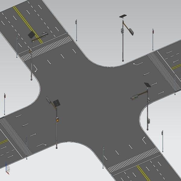 semáforo del 12M Cantilever ASTM GR65 poste para la calle