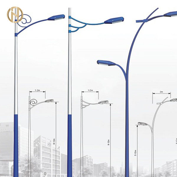 6 - corrosión anti poste ligero de acero del 15M Street Light Pole con diverso diseño