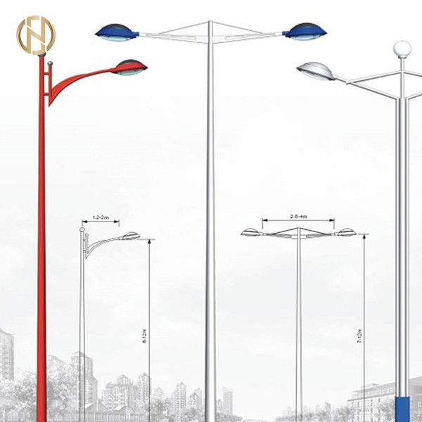 forma octagonal ligera Q235B de poste de calle de los 6M los 8M 10M el 12M/material del eje de Q345B