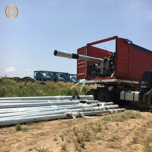 La corriente eléctrica poste de la altura el 13m, Metal a poste eléctrico 450daN SF 2,0 para el HIELO