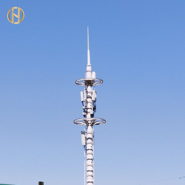 Vida de servicio los 36M larga de acero laminada en caliente de poste los 35M de la torre de comunicación
