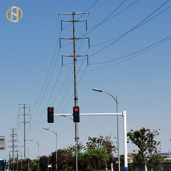 certificación octagonal de la forma ISO 9001 de los 6M los 8M Traffic Signal Pole
