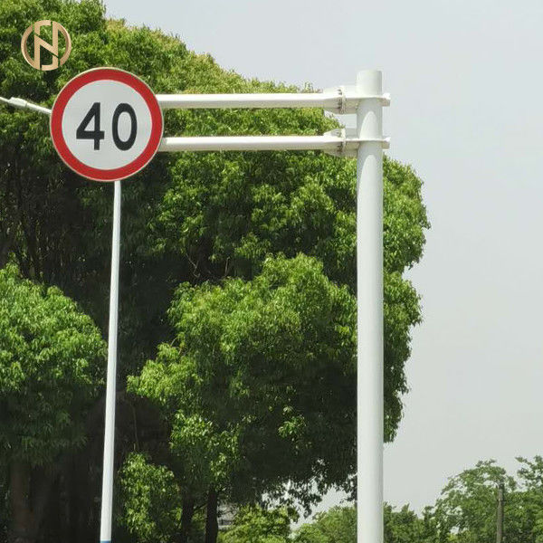Capa modificada para requisitos particulares moho anti material de acero del polvo del poste de la señal del tráfico por carretera