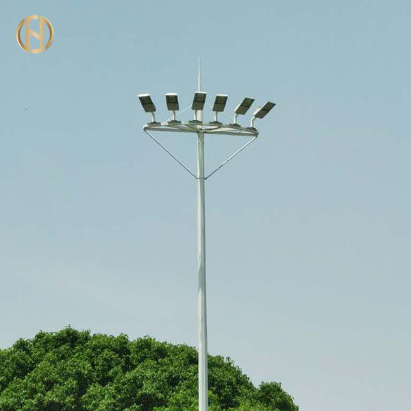 Alta superficie galvanizada color plata cubierta polvo de la inmersión caliente IP65 de la torre los 95FT del palo
