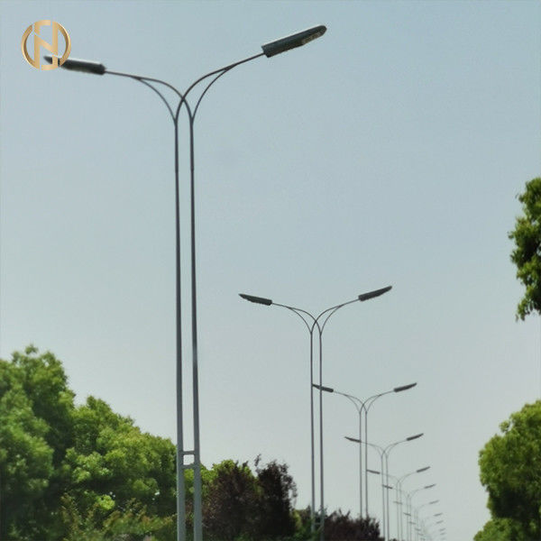 6 7 8 alumbrado público al aire libre poste de calle del brazo los 9m solar de poste ligero dos