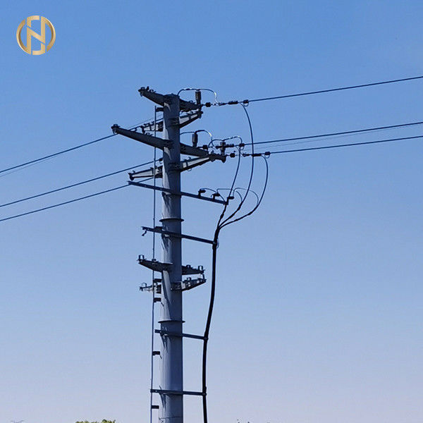 Poder modificado para requisitos particulares poste 69KV los 90FT Q460C eléctrico de acero del metal del tamaño