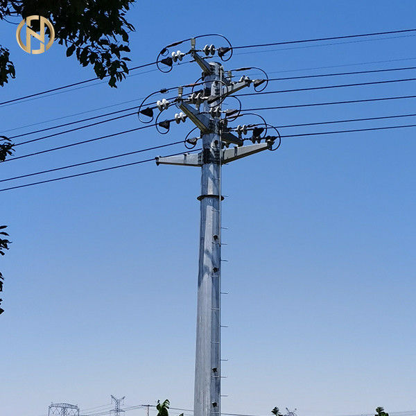 Transmisión de poder eléctrica de acero del metal poste 69KV los 90FT Q460C