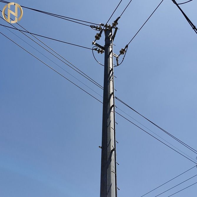 Acero tubular poste de 161KV Q420 355Mpa para la línea de transmisión de poder