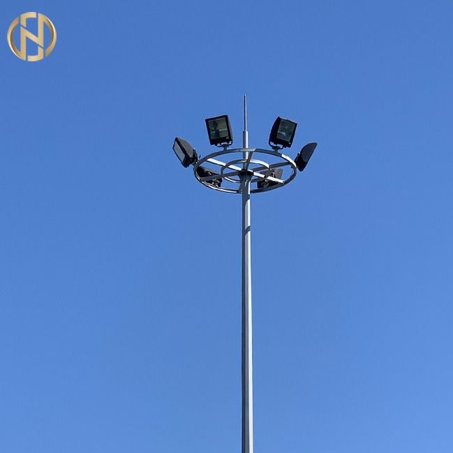 Iluminación los 30m solar del palo de la lámpara de calle de Q345 2.5m m alta con la escalera que sube