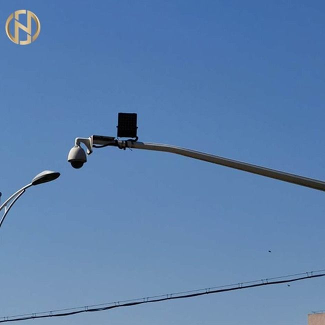 Cámara CCTV del SGS Q345 los 8M Security que monta el acero inconsútil de poste
