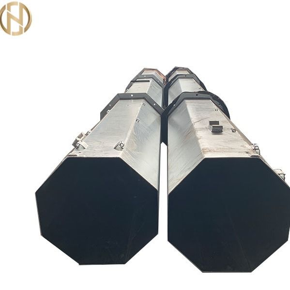 Viento de acero monopolar galvanizado de poste de poder del metal resistente