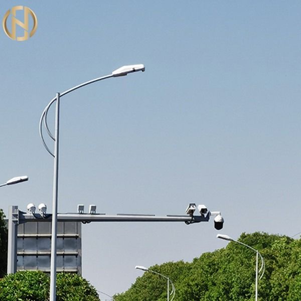 Brazo recto del poste de la lámpara de la carretera de la luz de calle de ASTM A123 Q345B LED