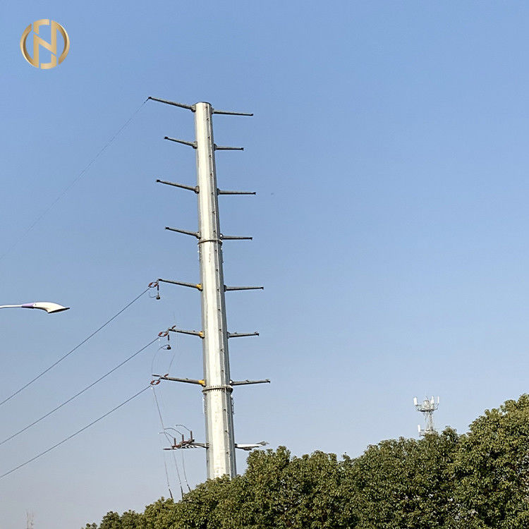 los 9M Galvanised Metal Steel poste para uso general 350daN 200daN para la distribución de poder 11kv